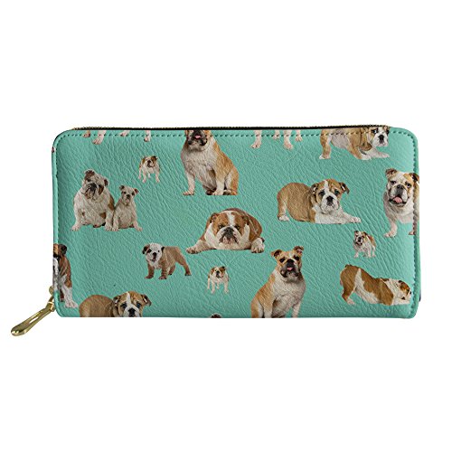 FJQWKLF Niedliche Tier-Frauen-Leder-Geldbörsen-Kupplungs-Lange Geldbörsen-Telefon-Kartenhalter von FJQWKLF