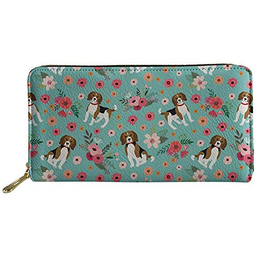 FJQWKLF Niedliche Tier-Frauen-Leder-Geldbörsen-Kupplungs-Lange Geldbörsen-Telefon-Kartenhalter von FJQWKLF
