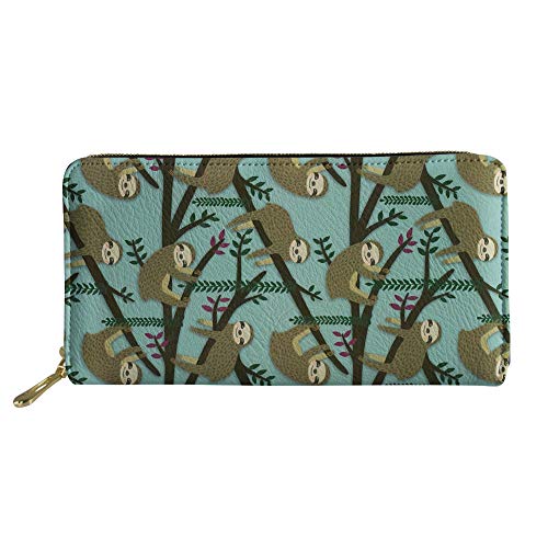 FJQWKLF Niedliche Tier-Frauen-Leder-Geldbörsen-Kupplungs-Lange Geldbörsen-Telefon-Kartenhalter von FJQWKLF