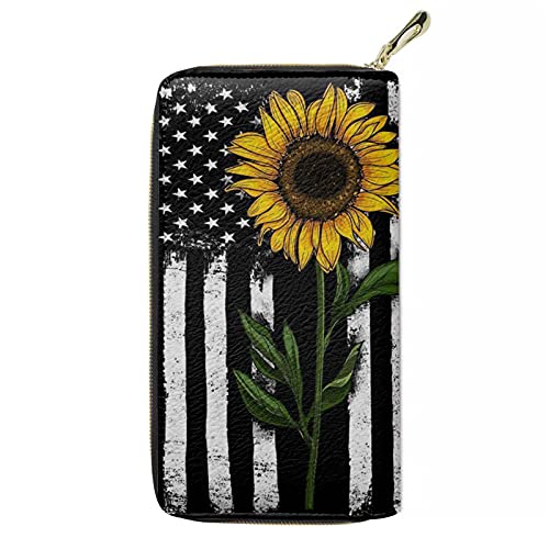 FJQWKLF Niedliche Tier-Frauen-Leder-Geldbörsen-Kupplungs-Lange Geldbörsen-Telefon-Kartenhalter von FJQWKLF