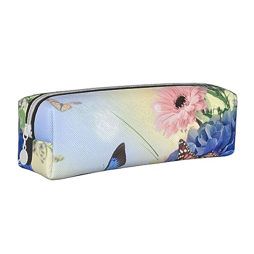 FJQWKLF Stilvolles Federmäppchen aus Leder im Bibliotheks-Bücherregal-Stil – Sorgen Sie für Ordnung bei Ihren Schreibwaren! von FJQWKLF