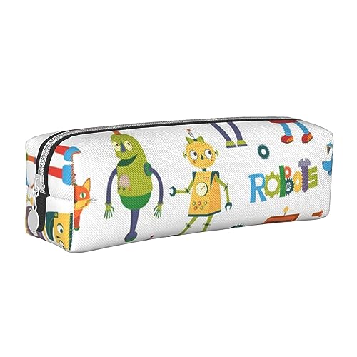 FJQWKLF Stilvolles Federmäppchen aus Leder im Bibliotheks-Bücherregal-Stil – Sorgen Sie für Ordnung bei Ihren Schreibwaren! von FJQWKLF