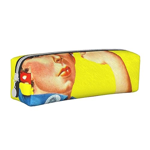 FJQWKLF Stilvolles Federmäppchen aus Leder im Bibliotheks-Bücherregal-Stil – Sorgen Sie für Ordnung bei Ihren Schreibwaren! von FJQWKLF