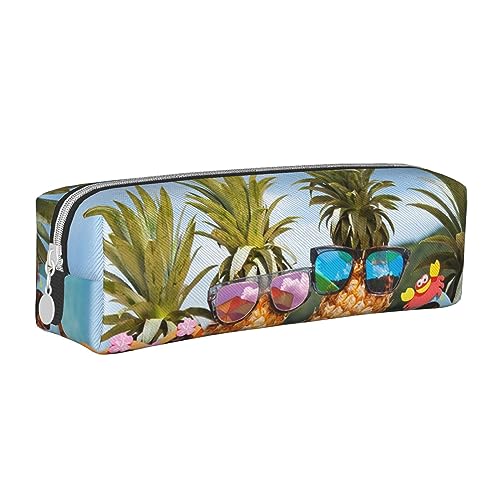 FJQWKLF Stilvolles Federmäppchen aus Leder im Galaxy Space Art-Stil – Sorgen Sie für Ordnung bei Ihren Schreibwaren! von FJQWKLF