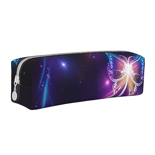 FJQWKLF Stilvolles Federmäppchen aus Leder im Galaxy Space Art-Stil – Sorgen Sie für Ordnung bei Ihren Schreibwaren! von FJQWKLF