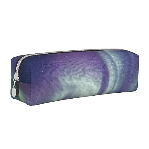 FJQWKLF Stilvolles Federmäppchen aus Leder mit Sonnenblumen-Hintergrund – Sorgen Sie für Ordnung bei Ihren Schreibwaren! von FJQWKLF