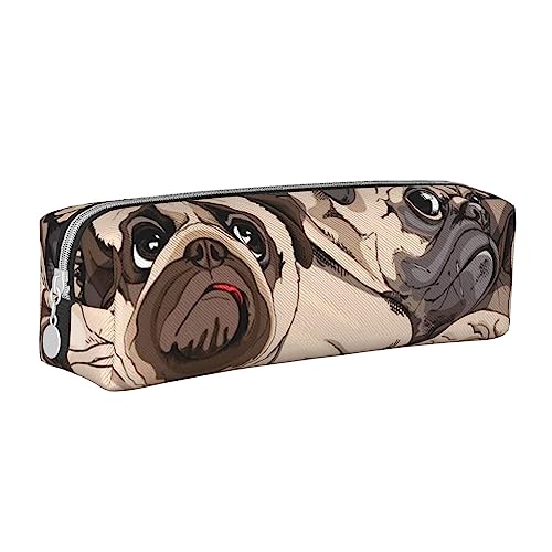 FJQWKLF Stilvolles Federmäppchen aus Leder mit Sonnenblumen-Hintergrund – Sorgen Sie für Ordnung bei Ihren Schreibwaren! von FJQWKLF