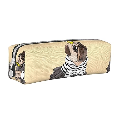 FJQWKLF Stilvolles Federmäppchen aus Leder mit Sonnenblumen-Hintergrund – Sorgen Sie für Ordnung bei Ihren Schreibwaren! von FJQWKLF