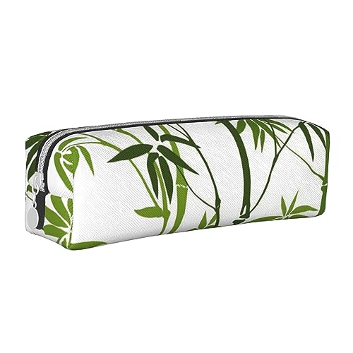 FJQWKLF Stilvolles Federmäppchen aus Leder mit Sonnenblumen-Hintergrund – Sorgen Sie für Ordnung bei Ihren Schreibwaren! von FJQWKLF