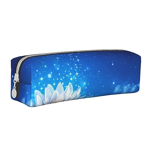 FJQWKLF Stilvolles Federmäppchen aus Leder mit der Aufschrift „Meeresschildkröte schwimmt über Einer Koralle – Sorgen Sie für Ordnung bei Ihren Schreibwaren! von FJQWKLF