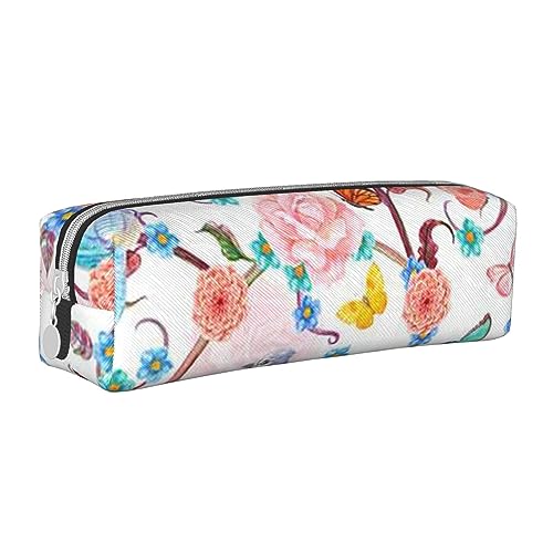 FJQWKLF Stilvolles Federmäppchen aus Leder mit der Aufschrift „Meeresschildkröte schwimmt über Einer Koralle – Sorgen Sie für Ordnung bei Ihren Schreibwaren! von FJQWKLF