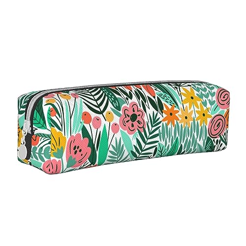 FJQWKLF Stilvolles Federmäppchen aus Leder mit der Aufschrift „Meeresschildkröte schwimmt über Einer Koralle – Sorgen Sie für Ordnung bei Ihren Schreibwaren! von FJQWKLF