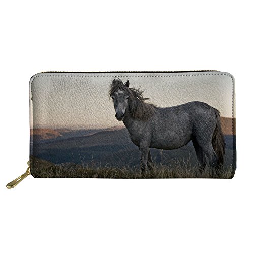 FJQWKLF Teenager-Mädchen-Clutch-Handtasche Tägliche wasserdichte Brieftasche Lässige Münzklammer PU-Leder-Geldbörse von FJQWKLF