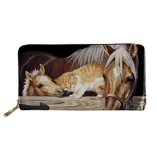 FJQWKLF Teenager-Mädchen-Clutch-Handtasche Tägliche wasserdichte Brieftasche Lässige Münzklammer PU-Leder-Geldbörse von FJQWKLF