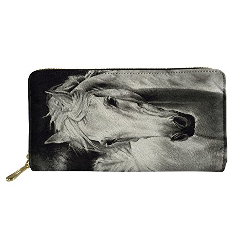 FJQWKLF Teenager-Mädchen-Clutch-Handtasche Tägliche wasserdichte Brieftasche Lässige Münzklammer PU-Leder-Geldbörse von FJQWKLF