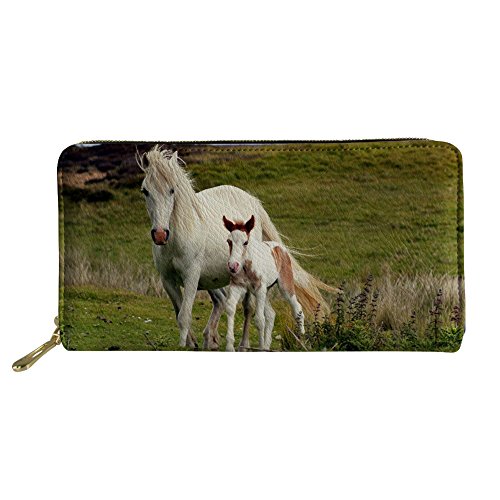 FJQWKLF Teenager-Mädchen-Clutch-Handtasche Tägliche wasserdichte Brieftasche Lässige Münzklammer PU-Leder-Geldbörse von FJQWKLF