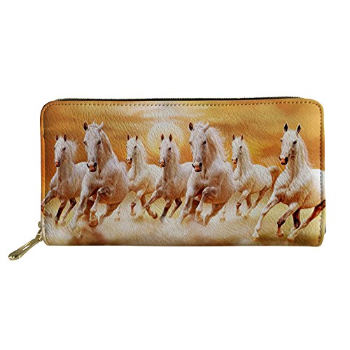 FJQWKLF Teenager-Mädchen-Clutch-Handtasche Tägliche wasserdichte Brieftasche Lässige Münzklammer PU-Leder-Geldbörse von FJQWKLF