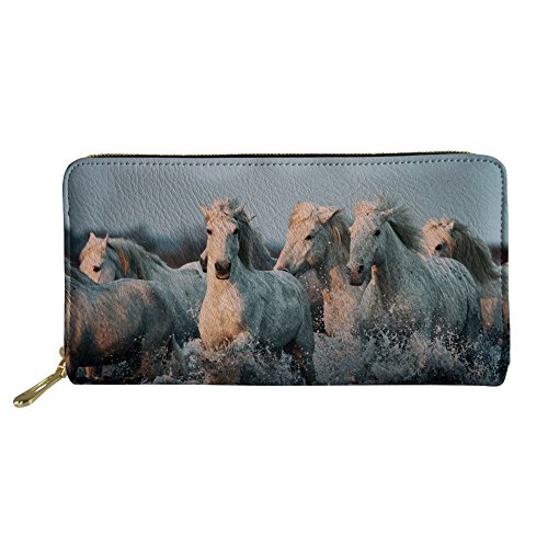 FJQWKLF Teenager-Mädchen-Clutch-Handtasche Tägliche wasserdichte Brieftasche Lässige Münzklammer PU-Leder-Geldbörse von FJQWKLF