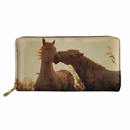 FJQWKLF Teenager-Mädchen-Clutch-Handtasche Tägliche wasserdichte Brieftasche Lässige Münzklammer PU-Leder-Geldbörse von FJQWKLF