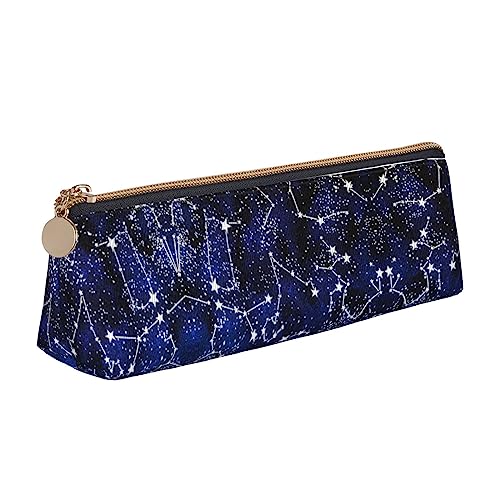 Federmäppchen aus Leder mit lustigem Kuhkopf-Motiv, Tiermotiv, schwarz-weißer Aufdruck, dreieckige Federbox, Tasche, Federmäppchen, Organizer für Büro, Hochschule, Schule, Erwachsene, Teenager, Mädche Federmäppchen aus Leder mit lustigem Kuhkopf-Motiv, Tiermotiv, schwarz-weißer Aufdruck, dreieckige Federbox, Tasche, Federmäppchen, Organizer für Büro, Hochschule, Schule, Erwachsene, Teenager, Mädche von FJQWKLF