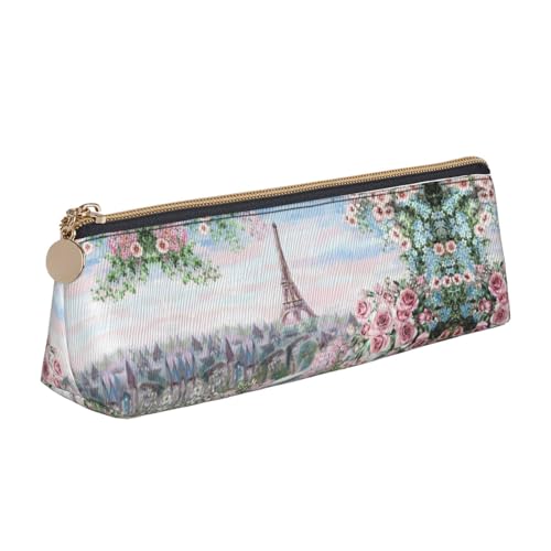 Federmäppchen aus Leder mit lustigem Kuhkopf-Motiv, Tiermotiv, schwarz-weißer Aufdruck, dreieckige Federbox, Tasche, Federmäppchen, Organizer für Büro, Hochschule, Schule, Erwachsene, Teenager, Mädche Federmäppchen aus Leder mit lustigem Kuhkopf-Motiv, Tiermotiv, schwarz-weißer Aufdruck, dreieckige Federbox, Tasche, Federmäppchen, Organizer für Büro, Hochschule, Schule, Erwachsene, Teenager, Mädche von FJQWKLF