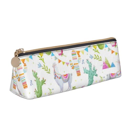 Federmäppchen aus Leder mit lustigem Kuhkopf-Motiv, Tiermotiv, schwarz-weißer Aufdruck, dreieckige Federbox, Tasche, Federmäppchen, Organizer für Büro, Hochschule, Schule, Erwachsene, Teenager, Mädche Federmäppchen aus Leder mit lustigem Kuhkopf-Motiv, Tiermotiv, schwarz-weißer Aufdruck, dreieckige Federbox, Tasche, Federmäppchen, Organizer für Büro, Hochschule, Schule, Erwachsene, Teenager, Mädche von FJQWKLF