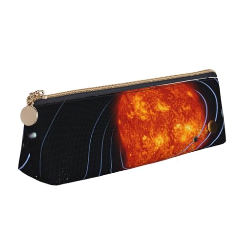 Federmäppchen aus Leder mit lustigem Kuhkopf-Motiv, Tiermotiv, schwarz-weißer Aufdruck, dreieckige Federbox, Tasche, Federmäppchen, Organizer für Büro, Hochschule, Schule, Erwachsene, Teenager, Mädche Federmäppchen aus Leder mit lustigem Kuhkopf-Motiv, Tiermotiv, schwarz-weißer Aufdruck, dreieckige Federbox, Tasche, Federmäppchen, Organizer für Büro, Hochschule, Schule, Erwachsene, Teenager, Mädche von FJQWKLF