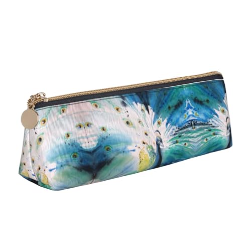 Federmäppchen aus Leder mit lustigem Kuhkopf-Motiv, Tiermotiv, schwarz-weißer Aufdruck, dreieckige Federbox, Tasche, Federmäppchen, Organizer für Büro, Hochschule, Schule, Erwachsene, Teenager, Mädche Federmäppchen aus Leder mit lustigem Kuhkopf-Motiv, Tiermotiv, schwarz-weißer Aufdruck, dreieckige Federbox, Tasche, Federmäppchen, Organizer für Büro, Hochschule, Schule, Erwachsene, Teenager, Mädche von FJQWKLF