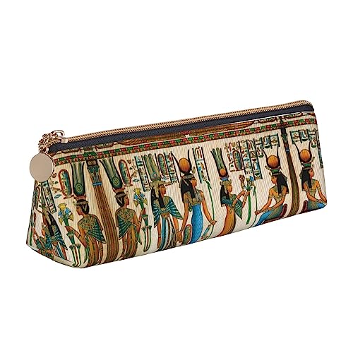 Federmäppchen aus Leder mit lustigem Kuhkopf-Motiv, Tiermotiv, schwarz-weißer Aufdruck, dreieckige Federbox, Tasche, Federmäppchen, Organizer für Büro, Hochschule, Schule, Erwachsene, Teenager, Mädche Federmäppchen aus Leder mit lustigem Kuhkopf-Motiv, Tiermotiv, schwarz-weißer Aufdruck, dreieckige Federbox, Tasche, Federmäppchen, Organizer für Büro, Hochschule, Schule, Erwachsene, Teenager, Mädche von FJQWKLF