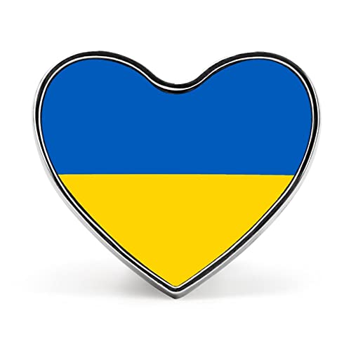 Flagge der Ukraine Herzform Abzeichen Metallknopf Abzeichen Dekorativer Knopf Brosche Anstecknadeln Flagge der Ukraine Herzform Abzeichen Metallknopf Abzeichen Dekorativer Knopf Brosche Anstecknadeln von FJQWKLF