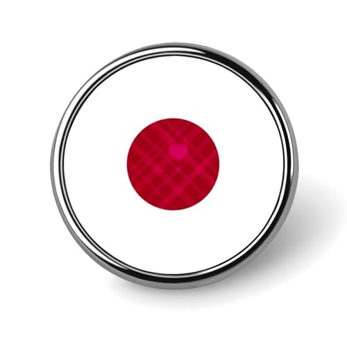 Glitzerndes Herz, kariert, Japan, runde Brosche, Anstecknadel, Revers, Krawattennadel für Frauen und Männer, Büroangestellte, Lehrer, Dekor von FJQWKLF