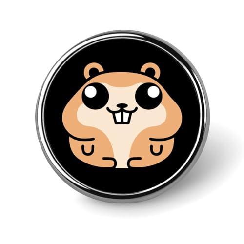 Groundhog Kawaiii Runde Brosche Niedliche Anstecknadeln Dekoration Schmuck für Männer Frauen Metall Anstecknadeln von FJQWKLF