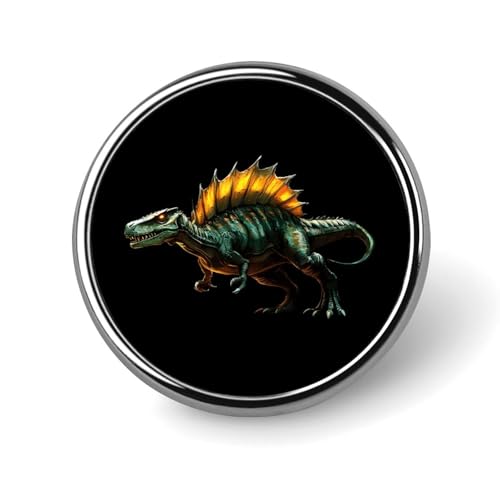 Grüne Dinosaurier-Brosche, runde Brosche, niedliche Anstecknadeln, Dekoration, Schmuck für Männer und Frauen, Anstecknadeln aus Metall von FJQWKLF