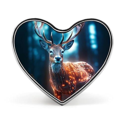 Hirsch Tier Massurrealismus Sonnenlicht Herren Elegante Revers Krawattennadel Herz Knöpfe Brosche Anstecker Schmuck für Frauen Kleidung Hut Accessoires Hirsch Tier Massurrealismus Sonnenlicht Herren Elegante Revers Krawattennadel Herz Knöpfe Brosche Anstecker Schmuck für Frauen Kleidung Hut Accessoires von FJQWKLF