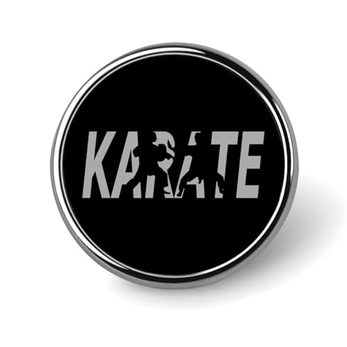 Karate-Sport-Brosche, rund, niedliche Anstecknadeln, Dekoration, Schmuck für Männer und Frauen, Anstecknadeln aus Metall von FJQWKLF
