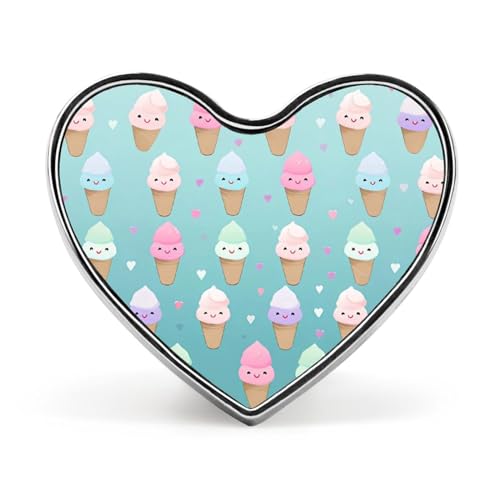 Kawaii Ice Cream Elegante Revers Krawattennadel Herzknöpfe Brosche Abzeichen Pin Schmuck für Kleidung Hut Accessoires von FJQWKLF