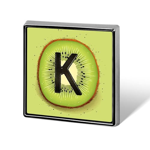 Kiwi Art Muster bedruckter quadratischer Anstecker, Metallknopf, dekorativer Knopf, Brosche, Anstecknadeln, Tasche, Hut, Zubehör für Frauen und Männer, Aluminium von FJQWKLF