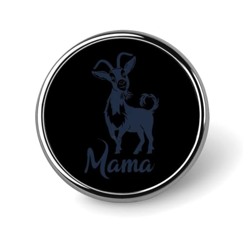 Mama Ziege Runde Abzeichen Personalisierte Button Brosche Anstecknadeln für Kleidung Dekoration von FJQWKLF
