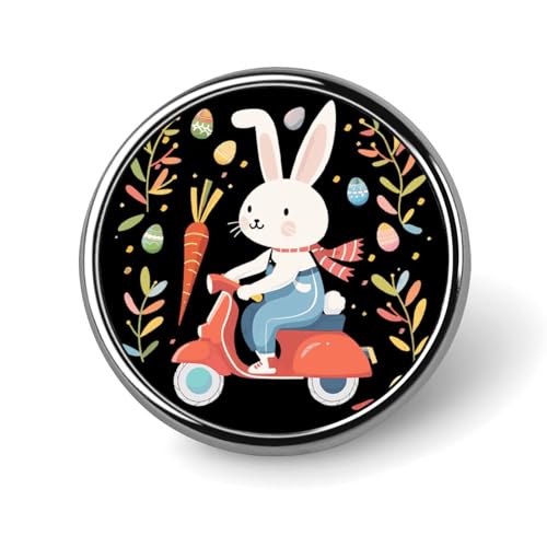Ostern Tag Kaninchen Runde Brosche Pin Anstecknadeln Krawatte Anzug Kleid Zubehör Hochzeit Geburtstag Für Männer Frauen von FJQWKLF