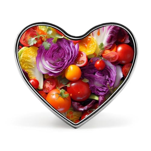 Pie Food Herren Elegante Revers-Krawattennadel Herzknöpfe Brosche Anstecker Schmuck für Damen Kleidung Hut Accessoires von FJQWKLF