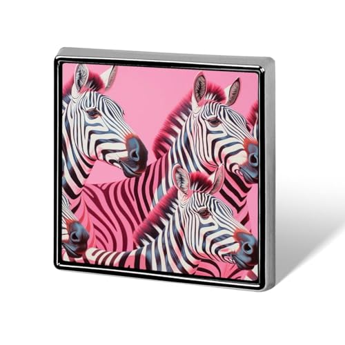 Quadratische Anstecknadel mit Zebra-Print, Brosche, Anstecknadel, Knopf, Anstecknadel, Krawatte, Dekoration für Männer und Frauen, Rucksack von FJQWKLF