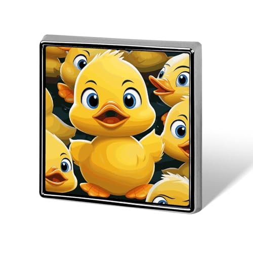 Quadratischer Anstecker mit niedlichem Enten-Tier-Aufdruck, Metallknopf, dekorativer Knopf, Brosche, Anstecknadeln, Tasche, Hut, Zubehör für Frauen und Männer, Aluminium Quadratischer Anstecker mit niedlichem Enten-Tier-Aufdruck, Metallknopf, dekorativer Knopf, Brosche, Anstecknadeln, Tasche, Hut, Zubehör für Frauen und Männer, Aluminium von FJQWKLF