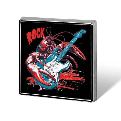Rock Lobster Quadratische Revers-Krawattennadel Knöpfe Brosche Abzeichen Anstecknadel Kleidung Hut Zubehör für Männer Frauen von FJQWKLF