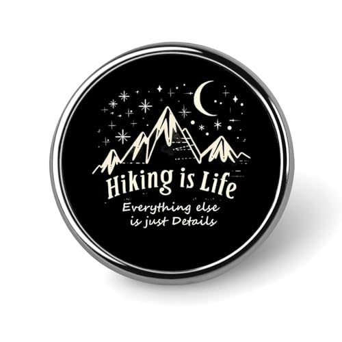 Runde Brosche „Wandern ist Leben, niedliche Anstecknadeln, Dekoration, Schmuck für Männer und Frauen, Anstecknadeln aus Metall von FJQWKLF