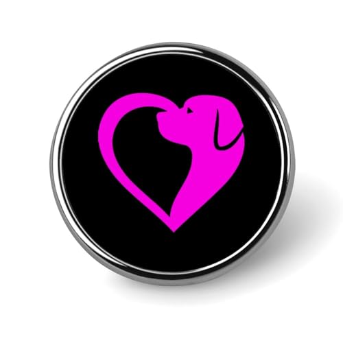 Runde Brosche mit Hundemotiv, niedliche Anstecknadeln, Dekoration, Schmuck für Männer und Frauen, Anstecknadeln aus Metall von FJQWKLF