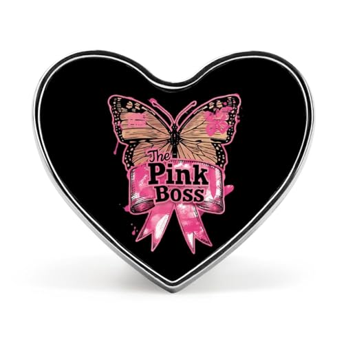 Schmetterlingsband Brustkrebs-Bewusstsein Elegante Revers-Krawattennadel für Herren mit Herzknöpfen Brosche Anstecker Schmuck für Frauen Kleidung Hut Accessoires von FJQWKLF