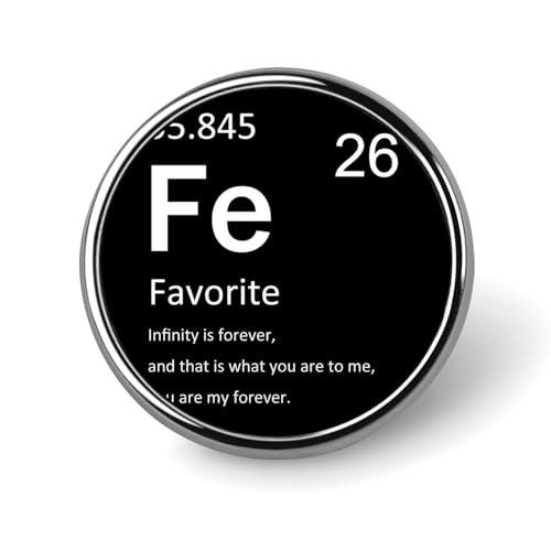 ScienceElement Fe Favorite Runde Brosche Niedliche Anstecknadeln Dekoration Schmuck für Männer Frauen Metall Anstecknadeln von FJQWKLF