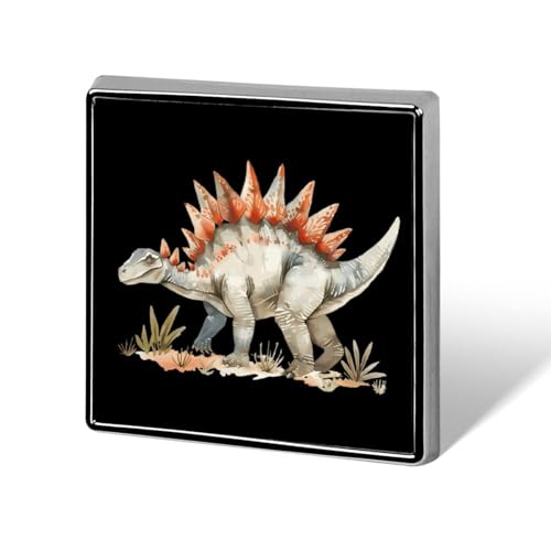 Stegosaurus Dinosaurier Quadratische Brosche Anstecknadeln Krawatte Anzug Kleid Zubehör Hochzeit Geburtstag Für Männer Frauen von FJQWKLF
