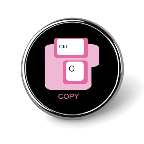 Strg C Kopiertastatur, runde Brosche, niedliche Anstecknadeln, Dekoration, Schmuck für Männer und Frauen, Metall-Anstecknadeln von FJQWKLF