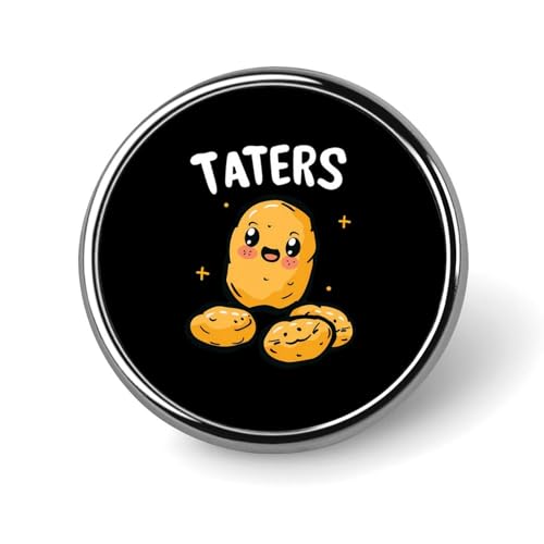 Taters Süße Kartoffel-Brosche, runde Brosche, süße Anstecknadeln, Dekoration, Schmuck für Männer und Frauen, Anstecknadeln aus Metall von FJQWKLF